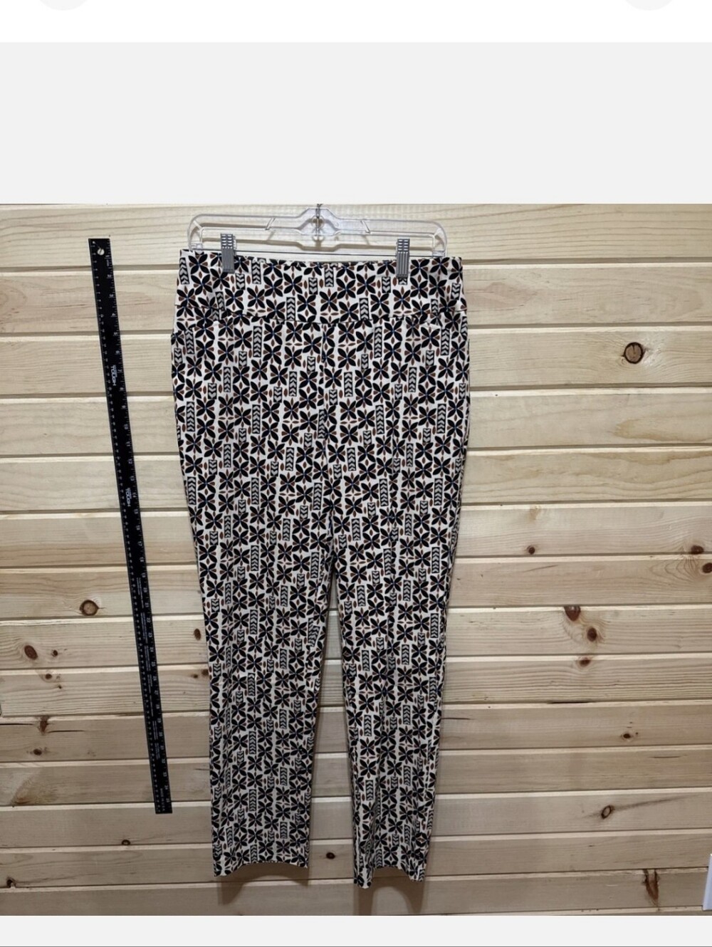 Cato Bold Floral Stretch Ankle Pants Size 10 High Rise Pull On NWOT *0253*